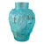 Art Deco Style Desna Czech Aqua Glass Vase For Sale