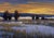 The Edge of Town by Seth Winegar | Oil Painting of a sunset landscape with trees and fields For Sale