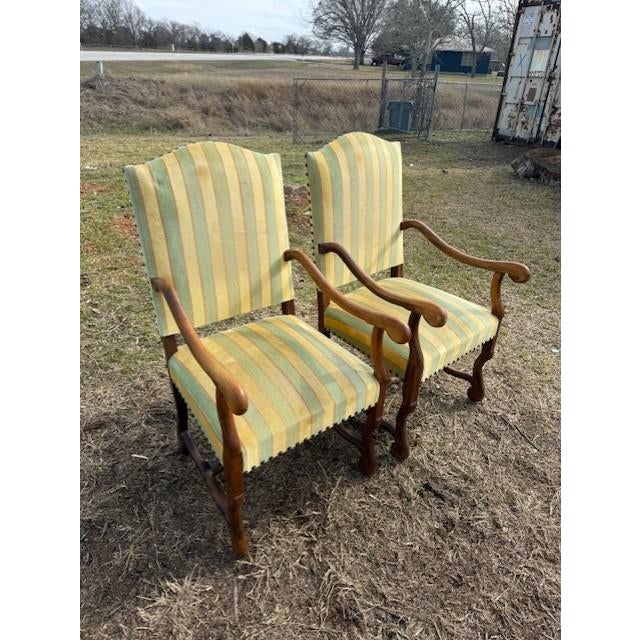 Large 19th Century French Country Solid Walnut Bergère or Armchair- A Pair For Sale - Image 14 of 17