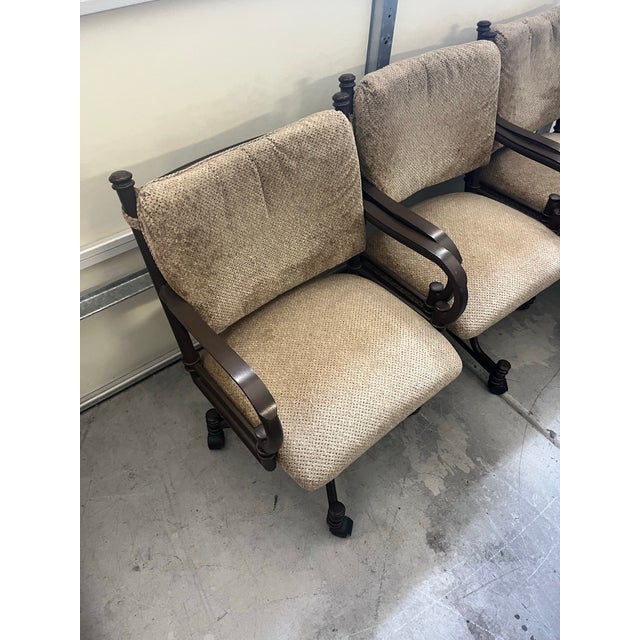 Tempo Furniture Bullseye Swivel & Tilt Caster Dining Armchair Arm Chair (Usa) -4 Available For Sale - Image 10 of 10