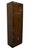 Campaign Henredon Furniture Solid Walnut Campaign Style 26" Cabinet Bookcase / Wall Unit For Sale - Image 3 of 12