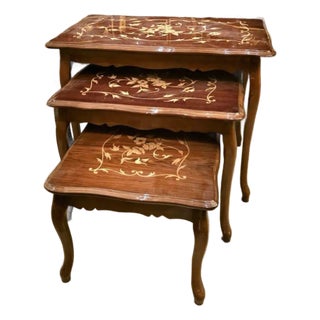 1990s French Louis XV Nesting Tables – Set of 3 (Rectangular) For Sale