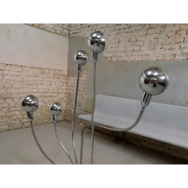 Hydra Floor Lamp by Pierre Folie, 1970s For Sale - Image 3 of 7