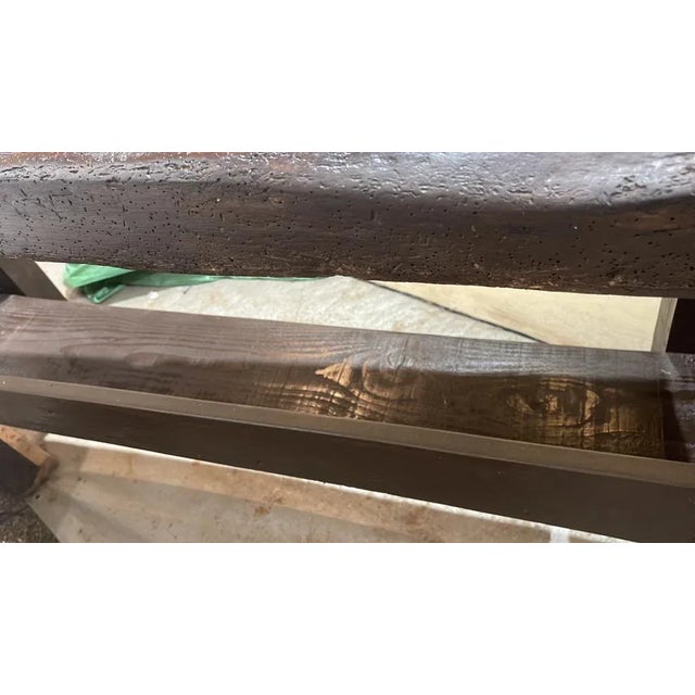 Mid 19th Century French Dark Walnut Console Work Table For Sale - Image 5 of 13