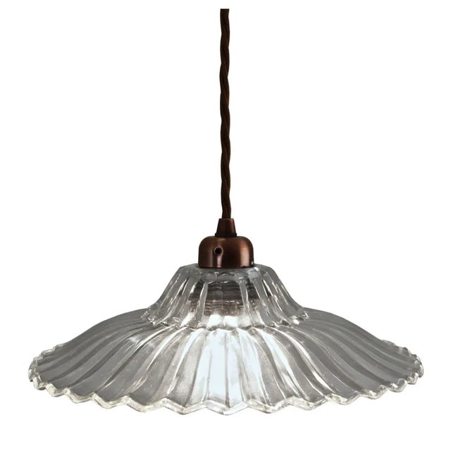 English Blume Glass Flower Pendant For Sale - Image 3 of 5