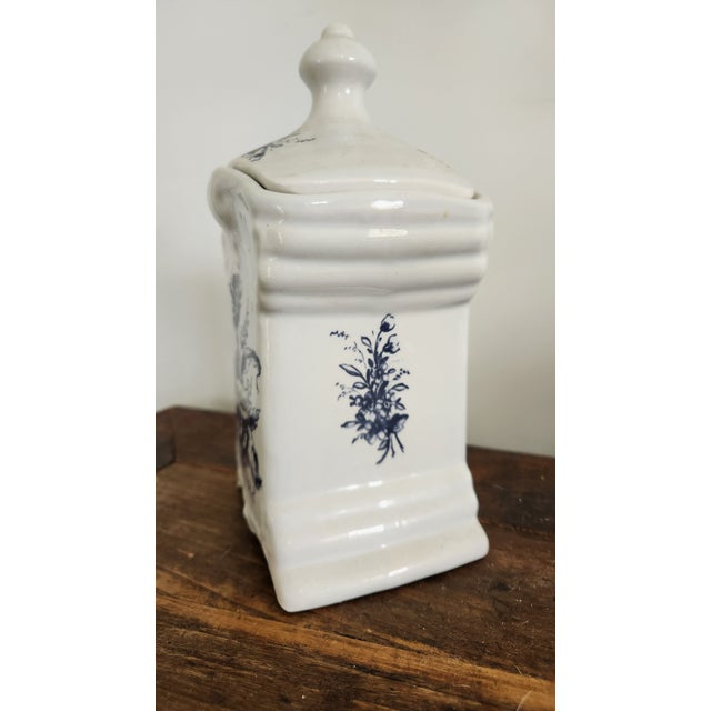 1980s T. Delfts Bleau Dutch Blue and White Ceramic Kitchen Canister Set – 11 Pieces For Sale - Image 9 of 18