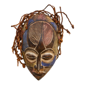 Multicolor African Chokwe Legacy Mask