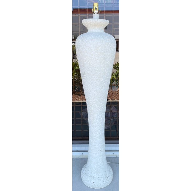 Contemporary Faux Stone Organic Modern Style Plaster Floor Lamp For Sale - Image 3 of 5