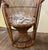 Tan Mommy & Me Pr Small Large Rattan Emmanuelle Fan Peacock Bohemian Wicker Chairs For Sale - Image 8 of 12