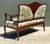 Vintage Carved Wood Settee With Embroidered Botanical Upholstery For Sale - Image 11 of 12