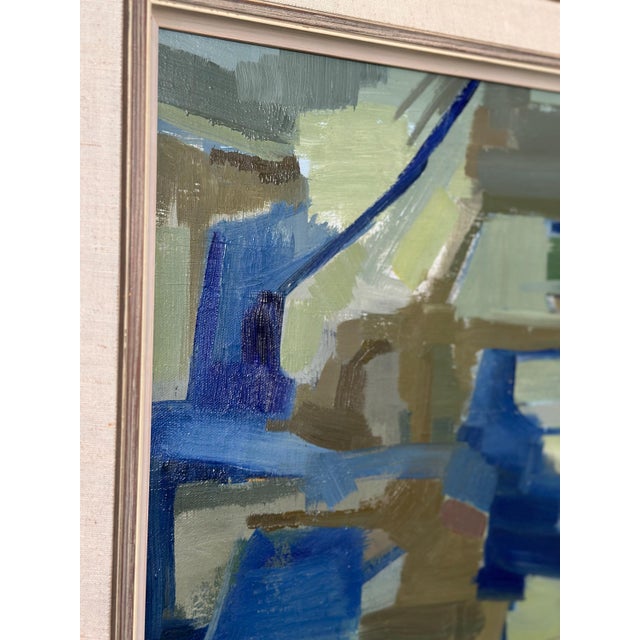Lennart Kindgren, Blue and Green, 1960s, Oil on Canvas For Sale - Image 13 of 18