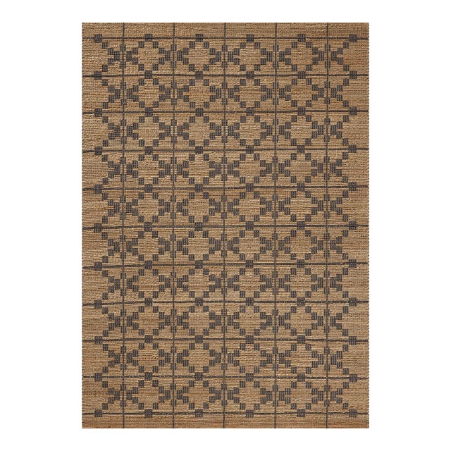 Chris Loves Julia x Loloi Judy Natural / Graphite 8'-6" x 11'-6" Area Rug For Sale