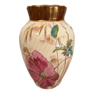 1800s English Adderley Gold Lustre Vase