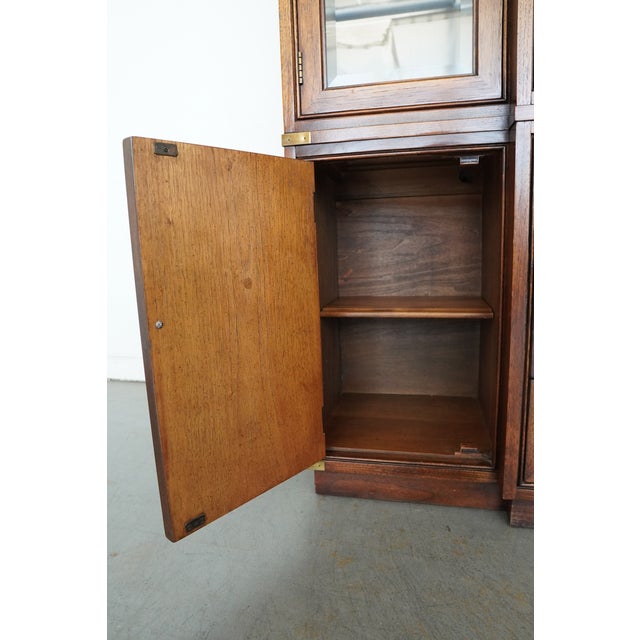 Vintage Hickory Manufacturing Company Burl Wood Cabinet For Sale - Image 15 of 18