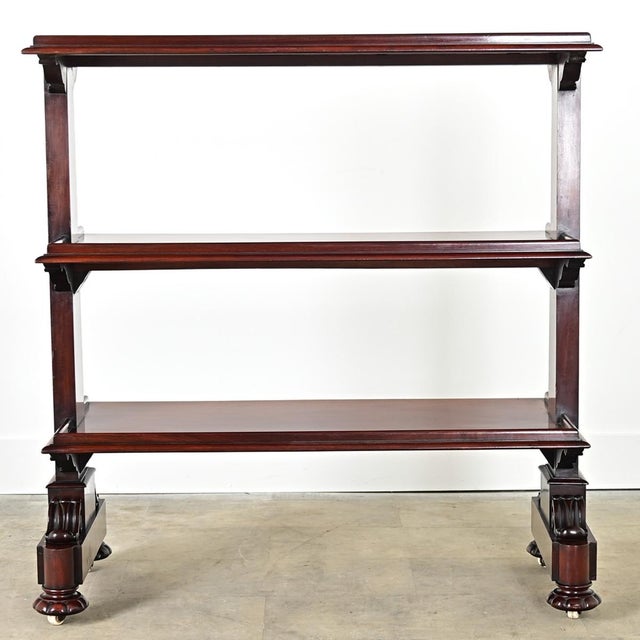 English 19th Century Mahogany Etagere on Casters For Sale In Baton Rouge - Image 6 of 10