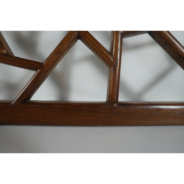Early 21st Century Wall Hanging Square Hardwood Window Panel in Cracked Ice Design For Sale - Image 5 of 7