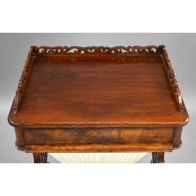 Mid 19th Century Victorian Mahogany Worktable, 1860 For Sale - Image 5 of 8