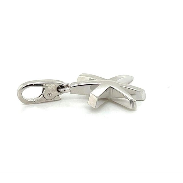 Mid 20th Century Cartier 18k White Gold Star Charm Pendant For Sale - Image 5 of 8
