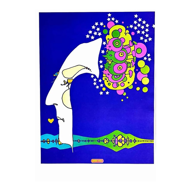 Peter Max Pop Art Poster 15 NBC Tv Station 1970 For Sale