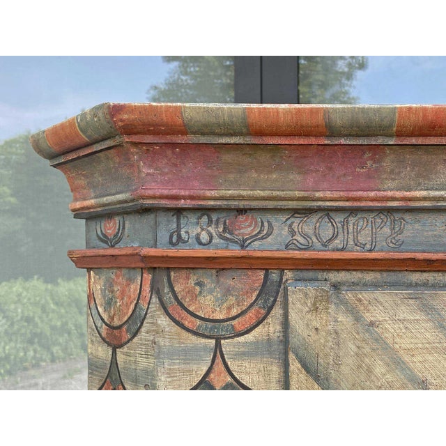 Painted Wardrobe, 1812 For Sale - Image 10 of 18