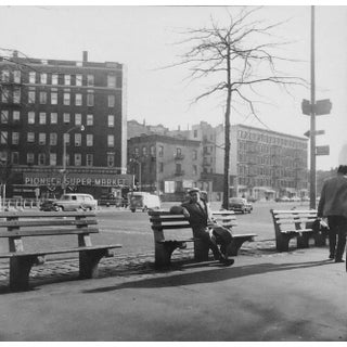 Fred McDarrah, Signed Silver Gelatin Photograph Washington Square Park Architecture Photo NYC, 1959 For Sale