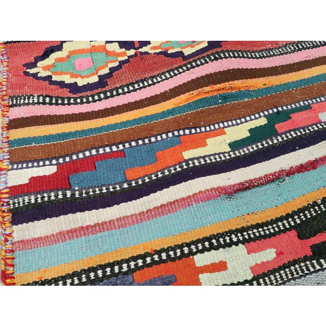 Mid 20th Century Galerie Shabab Collection Mid-20th Century Persian Flatweave Kilim Rug For Sale - Image 5 of 9