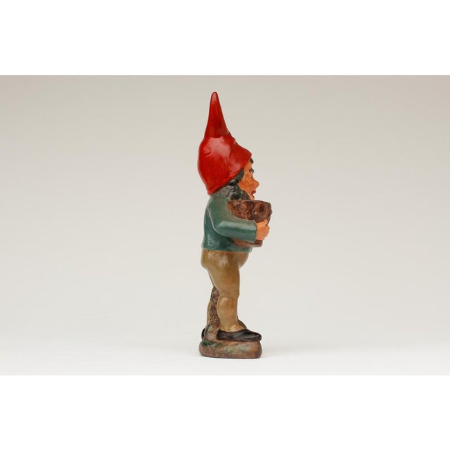 Rare terracotta garden gnome, made in Germany in the 1940s/50s. Manufacturer unknown.