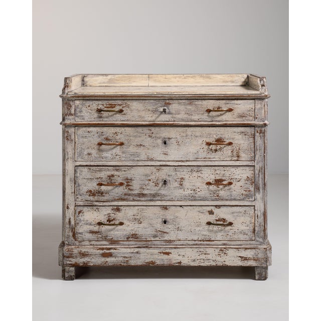 Shabby Chic Chest of Drawers, Antique, France, 19th Century For Sale - Image 4 of 15