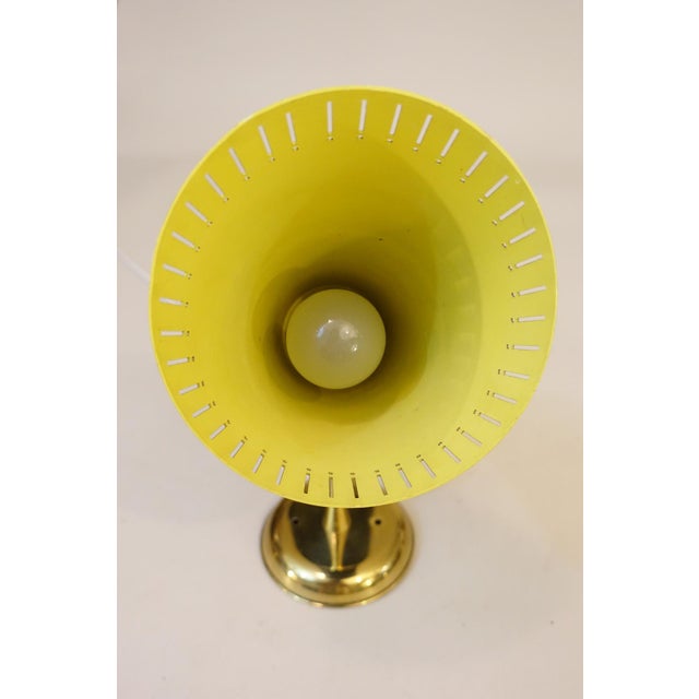 1950s Rare Stilnovo Diablo Atomic Modern Space Age Brass Architectural Twin Wall Lamp Italy via Gill Glass & Fixture For Sale In Los Angeles - Image 6 of 8