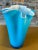 Vintage 16-In. Tall Art Glass Handkerchief Sky Blue Vase With White Cased Glass Interior For Sale - Image 10 of 12