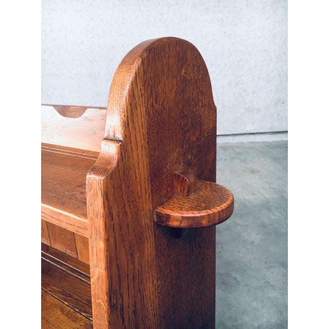 Travail Populaire Handcrafted Low Bookcase in Oak, Belgium, 1950s For Sale - Image 16 of 18