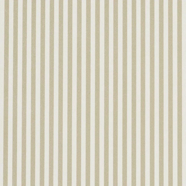SAMPLE - Schumacher Emma Stripe Narrow Wallpaper In Neutral For Sale