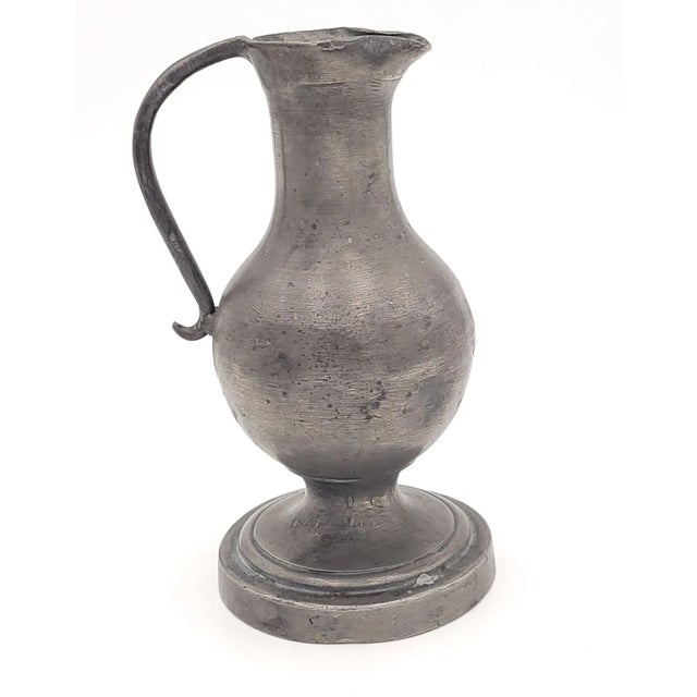 Gray Pair of Pewter Pitchers, France Circa 1800 For Sale - Image 8 of 12