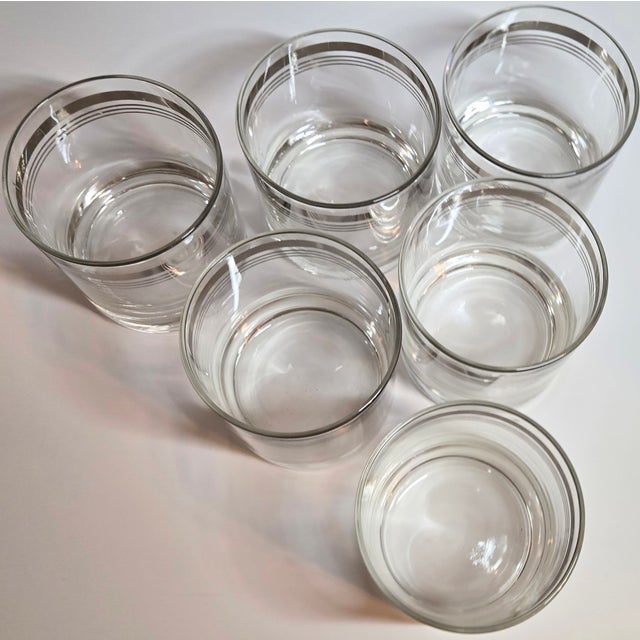 Dorothy Thorpe Double Old Fashioned Glasses- Set of Six For Sale - Image 11 of 12