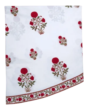 Amaya Round Tablecloth, 90-inch - Red