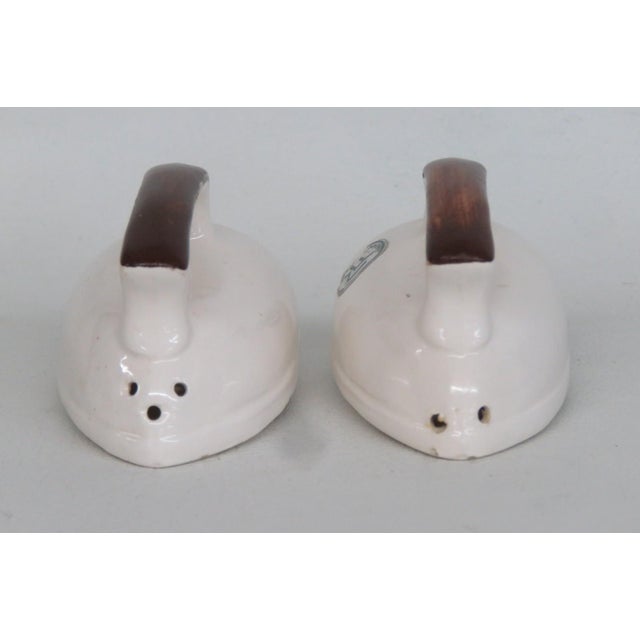 Farmhouse Mid 20th Century Iron Shaped Salt and Pepper Shaker 2 Pair With Rooster Motif For Sale - Image 3 of 13