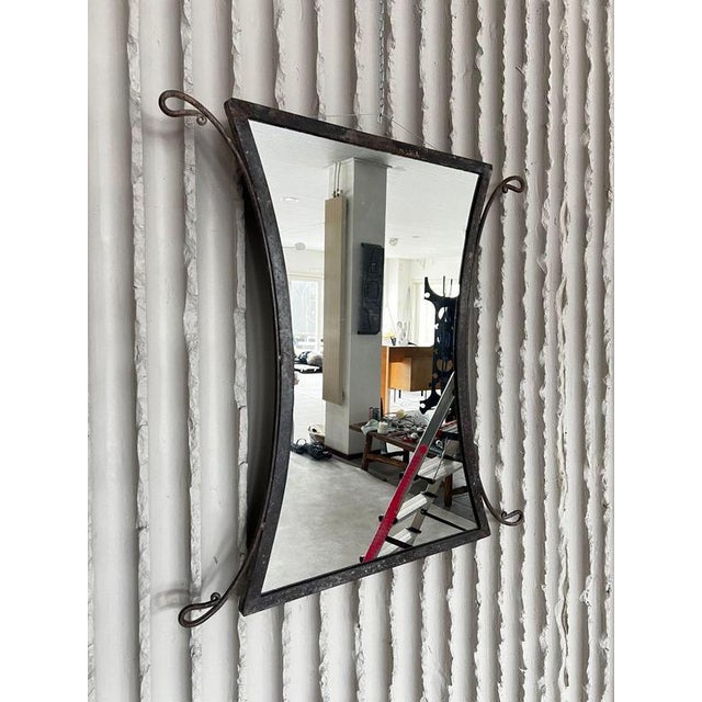 Metal French Wrought Iron Mirror, 1950s For Sale - Image 7 of 11