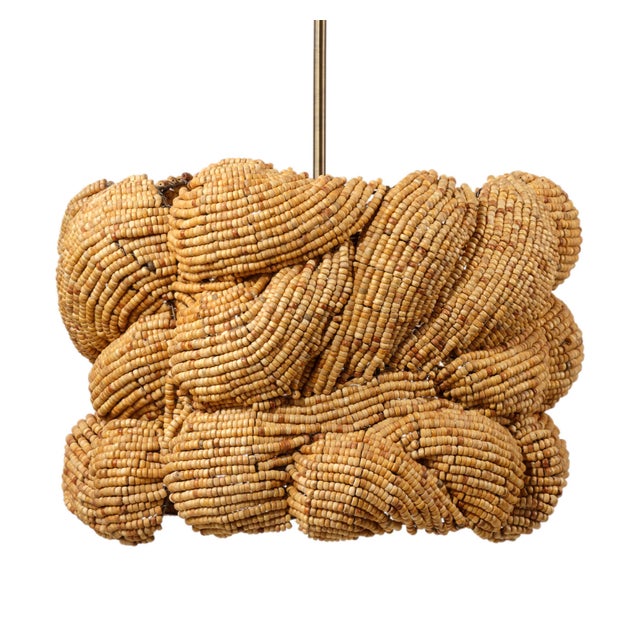 Jamie Young Small Anguilla Chandelier in Cream Wood Beads For Sale - Image 10 of 10