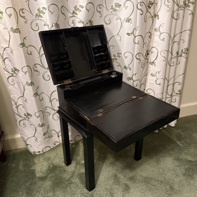 Mid 19th Century Antique Chinoiserie Writing Box on Stand For Sale - Image 5 of 6