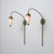 Gold Vintage Italian Wall Sconces in Green Lacquered Brass and Opaline Glass, 1950s, Set of 2 For Sale - Image 8 of 10