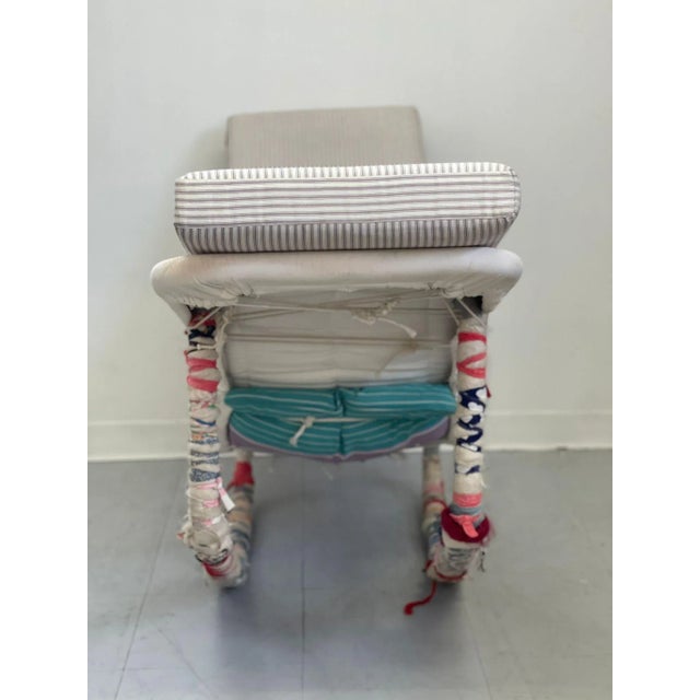 1970s Vintage Mid Century Modern Edgar Bartolucci Embellished Italian Rocking Chair For Sale - Image 4 of 10