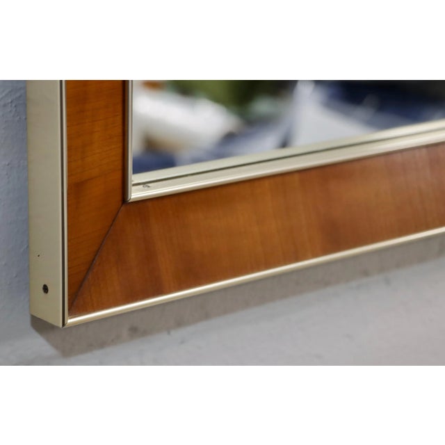 John Stuart Brass And Walnut Wall Mirror For Sale - Image 12 of 12