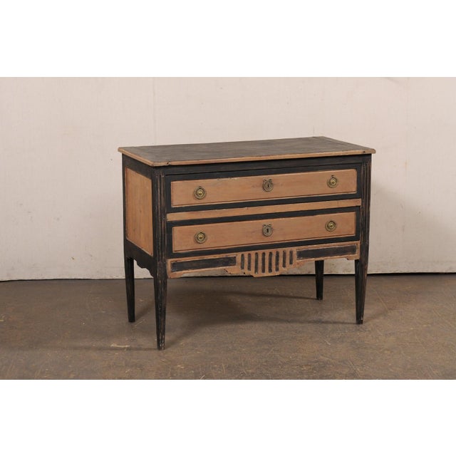 19th Century French Two-Tone Raised Commode For Sale - Image 10 of 10