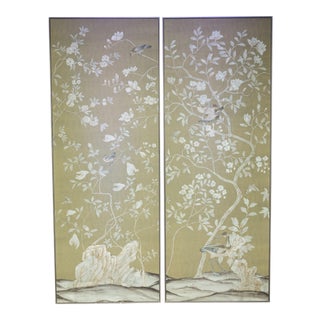 Chinoiserie De Gournay Framed Panels - a Pair For Sale