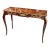 French Style Console Table or Desk – Handcrafted, Brown Finish With Gold Leaf For Sale