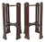 Arts and Crafts Side Tables in Stained Oak and Brass and Copper Accents, 1890s, Set of 2 For Sale