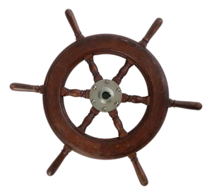 Vintage Wooden Ships Wheel