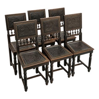 Early 20th Century Portuguese Chairs, Set of 6 For Sale