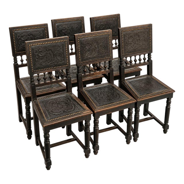 Early 20th Century Portuguese Chairs, Set of 6 For Sale