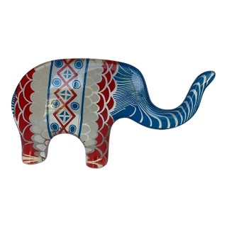 Vintage MCM Abraham Palatnik Op Art Lucite Elephant Figurine For Sale